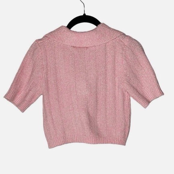 Urban Outfitters Cropped Polo Sweater Size Medium - Picture 2 of 5